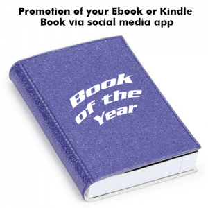 Promotion of your Ebook or Kindle Book via social media app