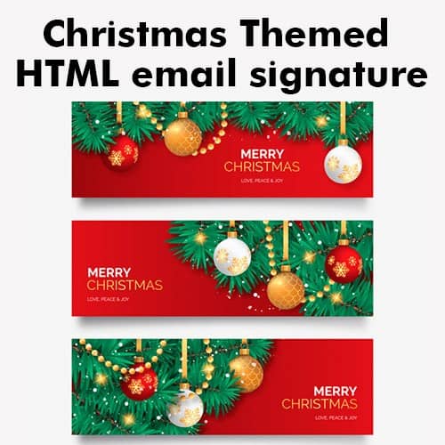 Christmas Themed HTML email signature